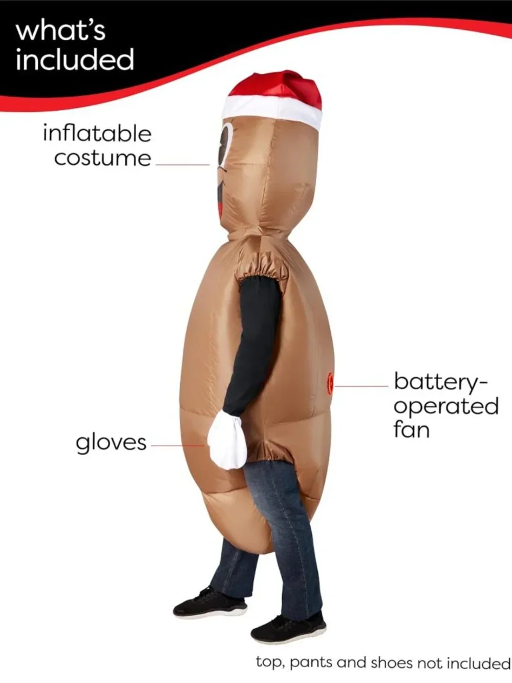 Inflatable Mr. Hankey Costume for Adults | Unisex Brown Holiday Outfit